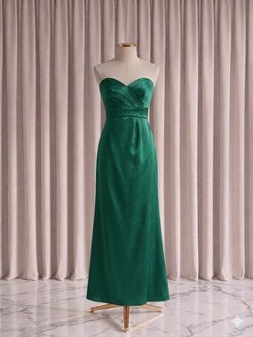 alfred angelo satin bridesmaid dresses Alfred Angelo Disney Fairytale Wedding Clover Green Bridesmaid Dress Gown  SZ 6